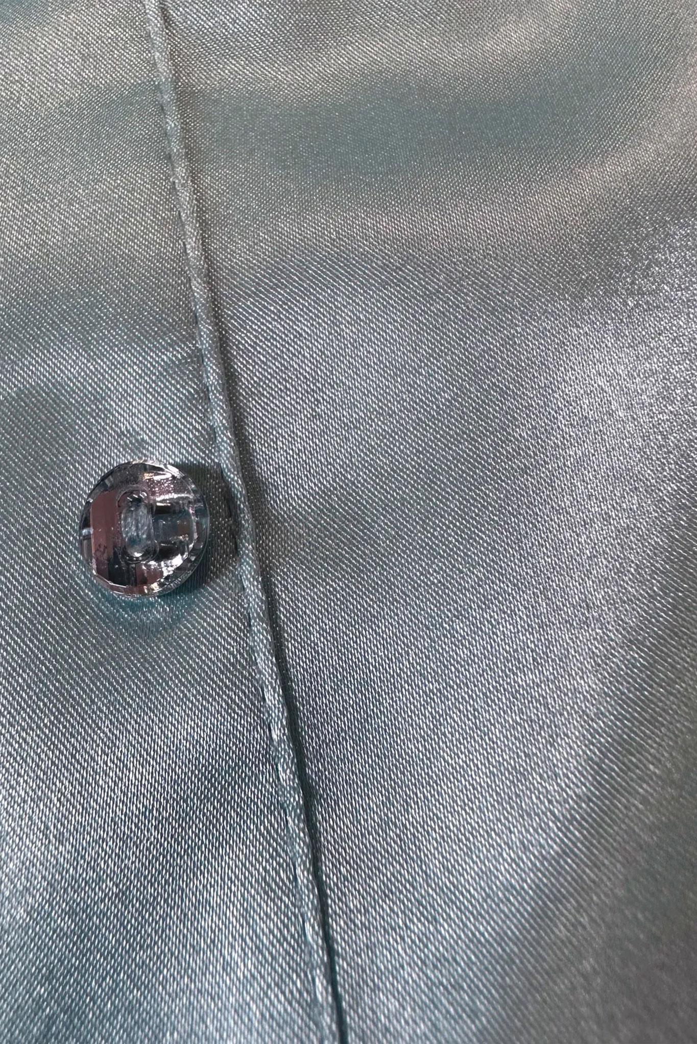 Vêtements hijab BLEU BLOUSE EN SATIN À BOUTONS 43755